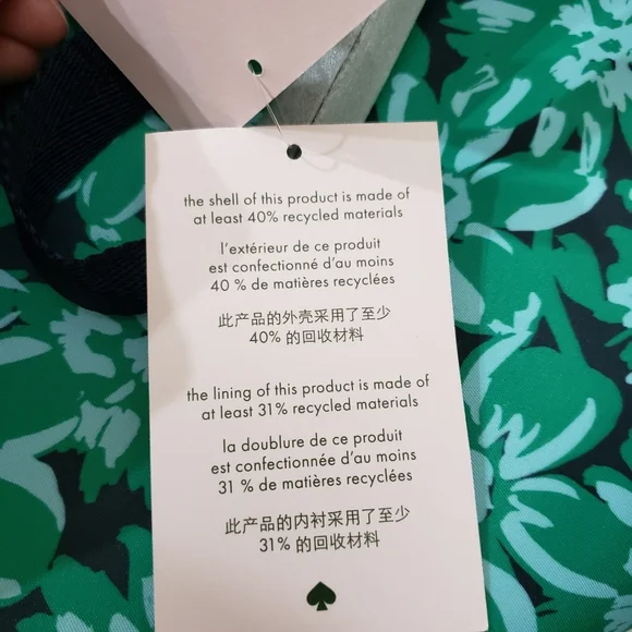 Kate Spade Mel Packable Tote Green Multi